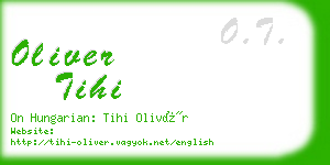 oliver tihi business card